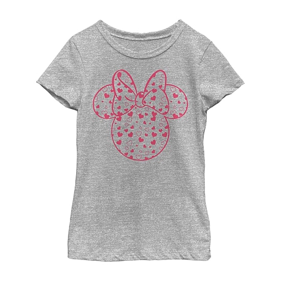 Disney Collection Little & Big Kid Girls Crew Neck Short Sleeve Regular Fit Mickey and Friends Mickey Mouse Minnie Mouse Graphic T-Shirt