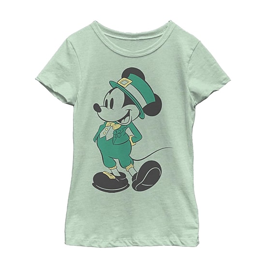 Disney Collection Little & Big Kid Girls Crew Neck Short Sleeve Regular Fit Mickey and Friends Mickey Mouse Graphic T-Shirt