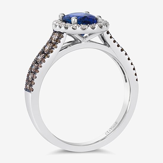 Le Vian® Grand Sample Sale™ Ring featuring 1 CT. Blueberry Tanzanite® 1/2 CT. Nude Diamonds™ 1/5 CT. Chocolate Diamonds® set in 14K Vanilla Gold®