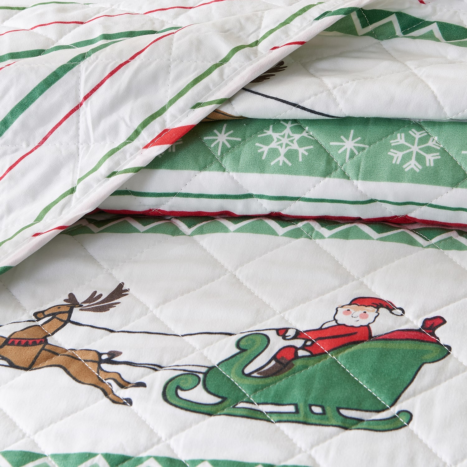 Linery Festive Christmas REVERSIBLE Quilt Set