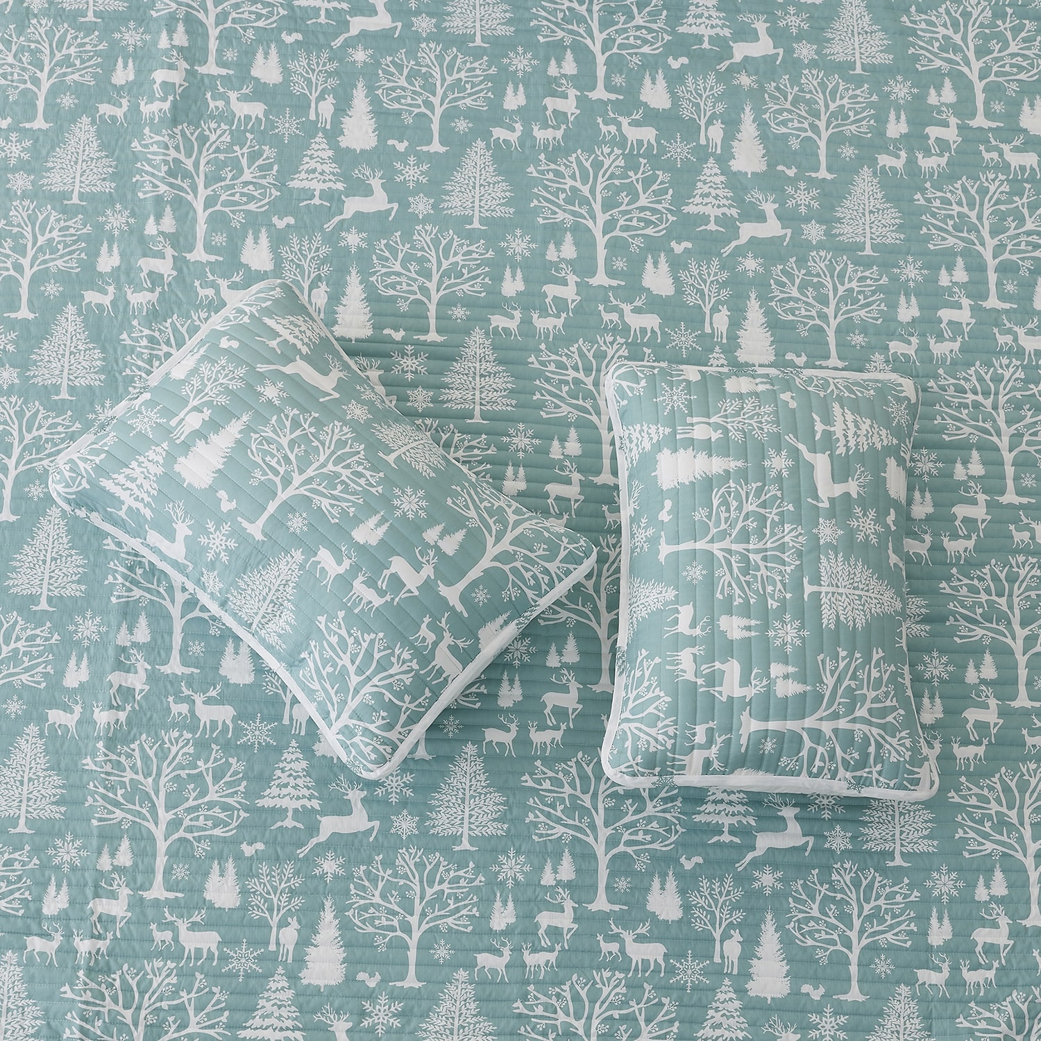 Linery Lodge Woods REVERSIBLE Quilt Set