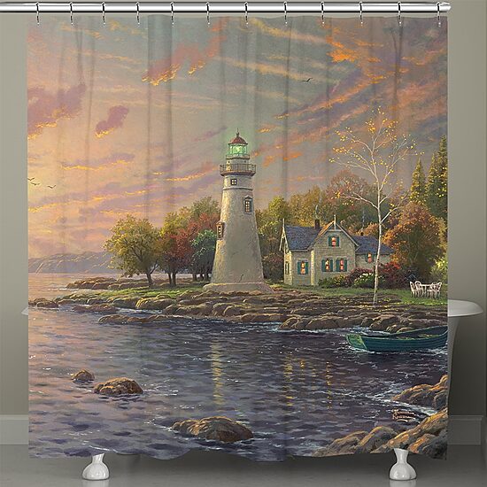 Thomas Kinkade Serenity Cove Shower Curtain