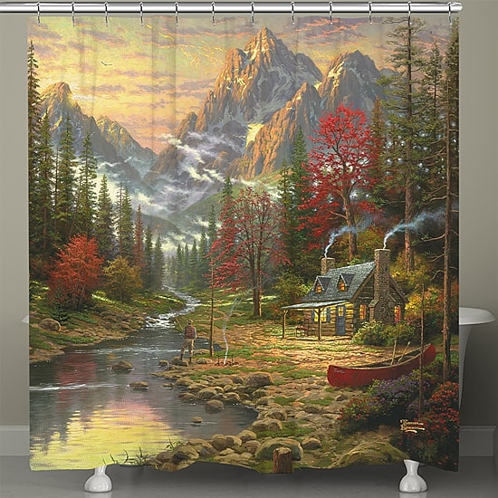 Thomas Kinkade The Good Life Shower Curtain