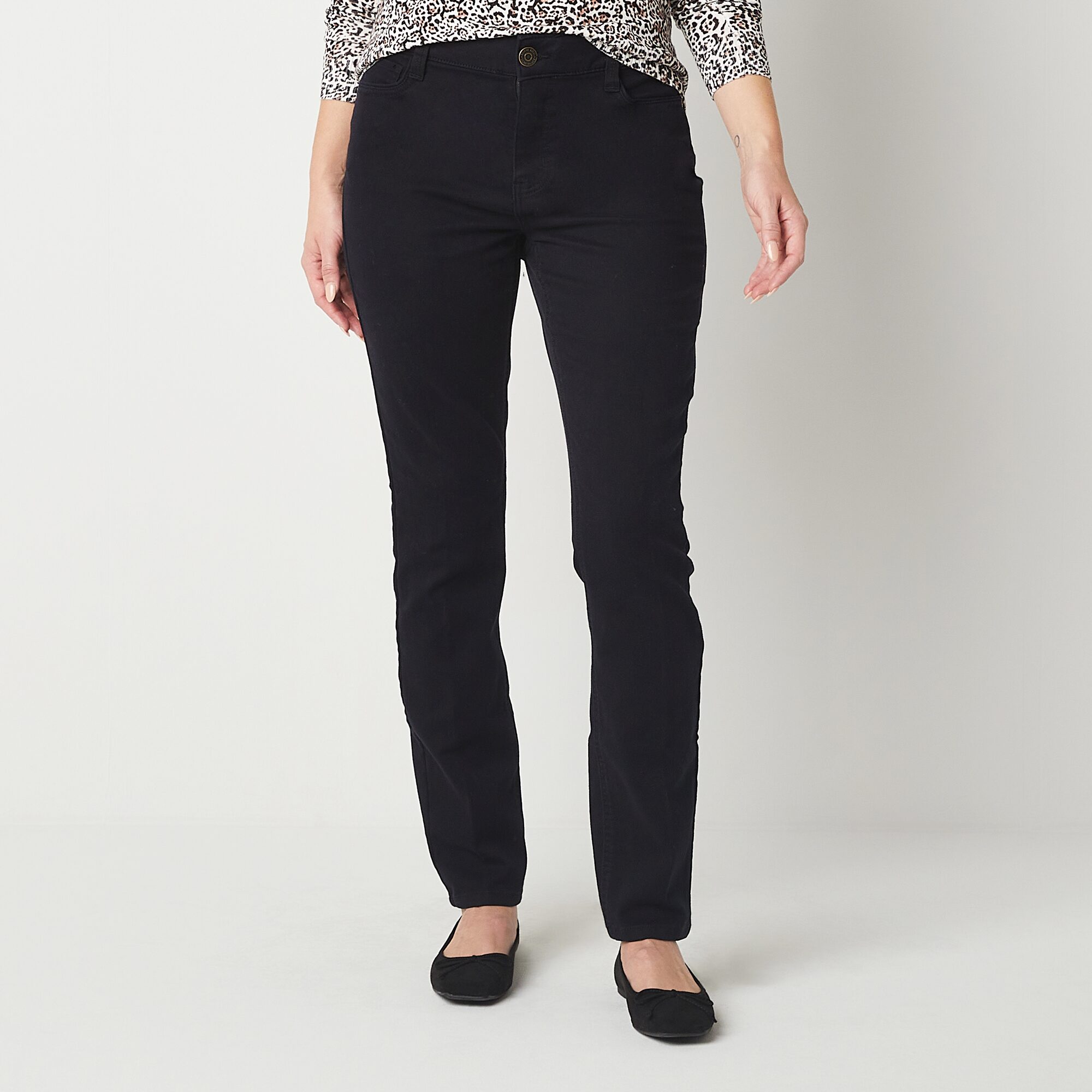 Liz Claiborne Tall Womens Sara Mid Rise Slim Fit, Skinny Leg Jean