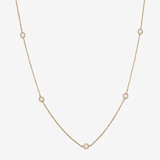 Made in Italy 14K Two Tone Gold 18 Inch Disc Necklace
