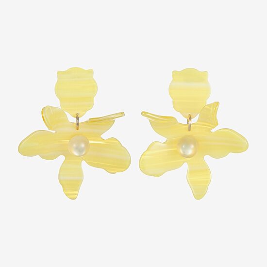 Bijoux Bar Gold Tone Womens Flower Hypoallergenic Drop Earrings