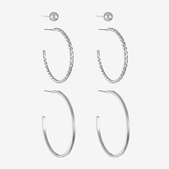 Liz Claiborne Womens Hypoallergenic 3 Pair Earring Set