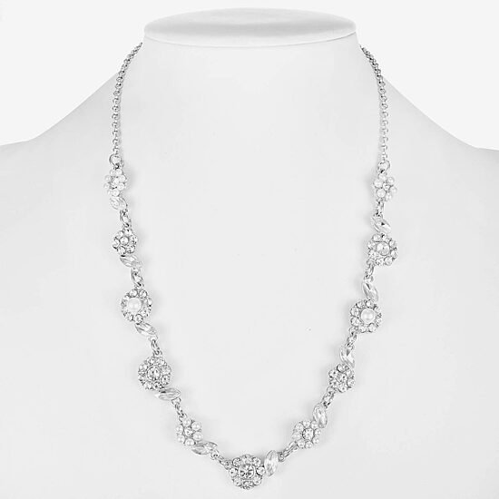 Monet Jewelry Timeless Silver Tone Womens 17 Inch Collar Necklace