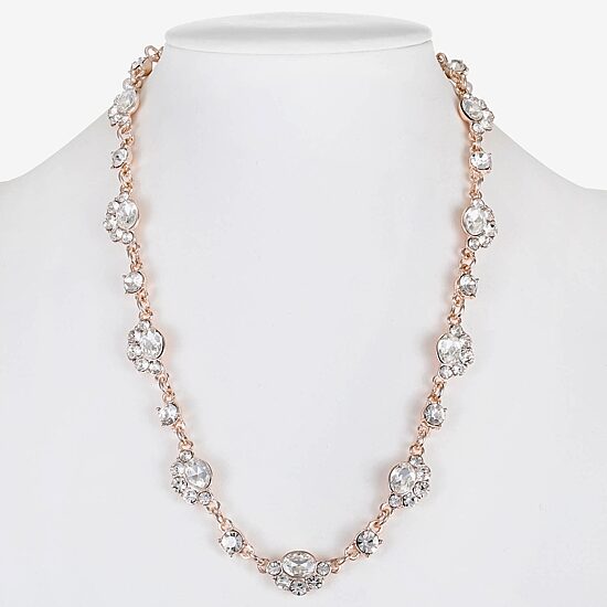 Monet Jewelry Rose Tone Womens 17 Inch Collar Necklace