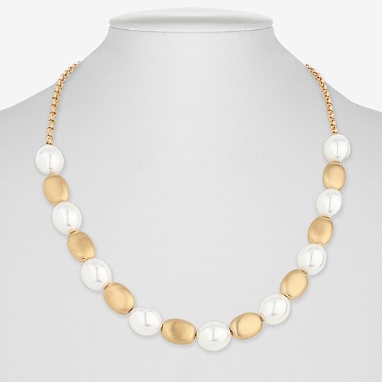 Monet Jewelry Gold Tone Womens 17 Inch Collar Necklace