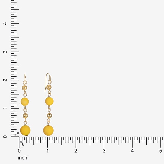 Liz Claiborne Matte Womens Round Drop Earrings