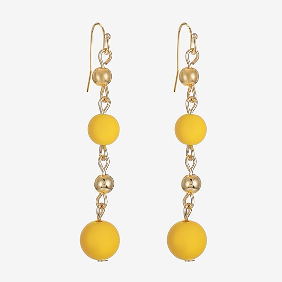 Liz Claiborne Matte Womens Round Drop Earrings