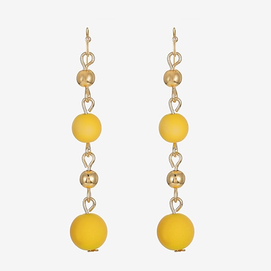Liz Claiborne Matte Womens Round Drop Earrings