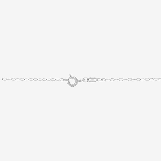 Limited Quantities! "Mom" Womens 1/10 CT. T.W. Natural White Diamond 10K Gold Sterling Silver Heart 18 Inch Pendant Necklace