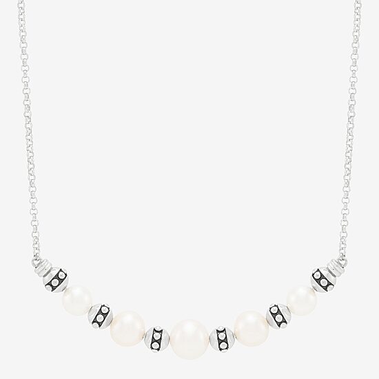 Limited Quantities! Womens White Sterling Silver 18 Inch Strand Necklace