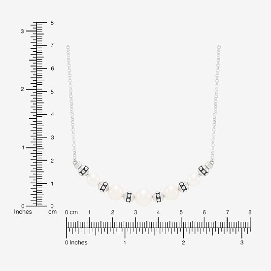 Limited Quantities! Womens White Sterling Silver 18 Inch Strand Necklace