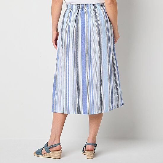 St. John's Bay Womens Midi A-Line Skirt