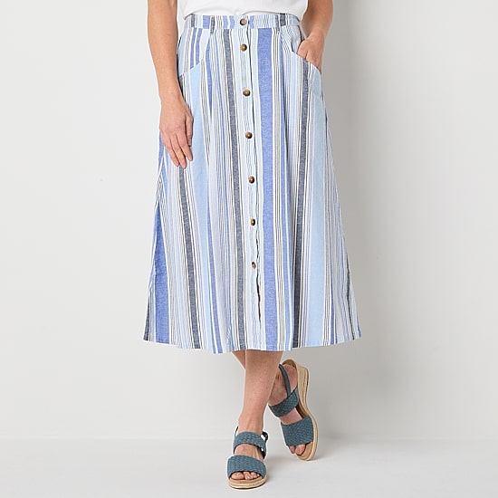 St. John's Bay Womens Midi A-Line Skirt