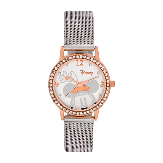 Disney Minnie Mouse Two-Tone Mesh Band Watch
