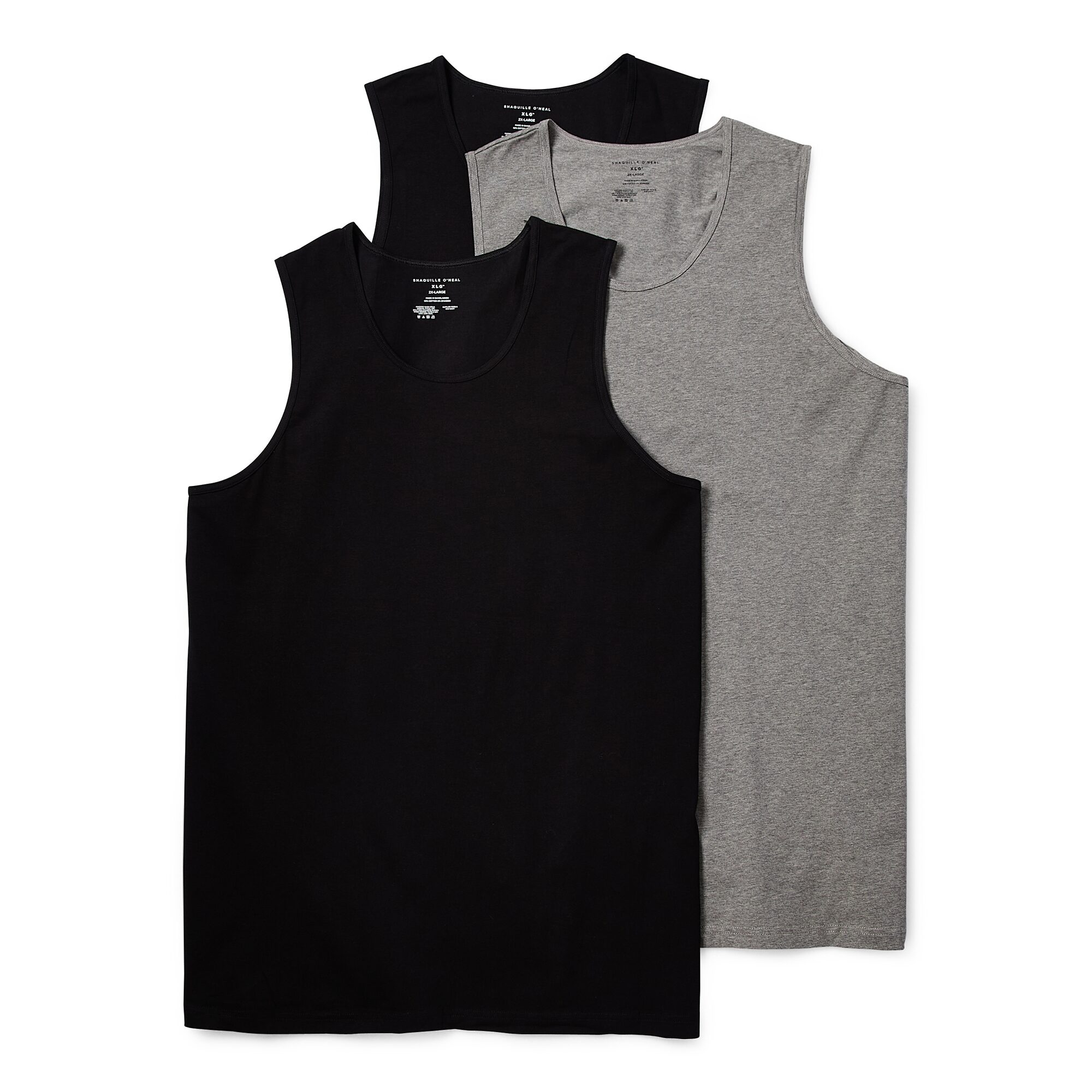 Shaquille O'Neal XLG™ Activated Cooling Mens Round Neck Sleeveless 3 Pack Big Tank