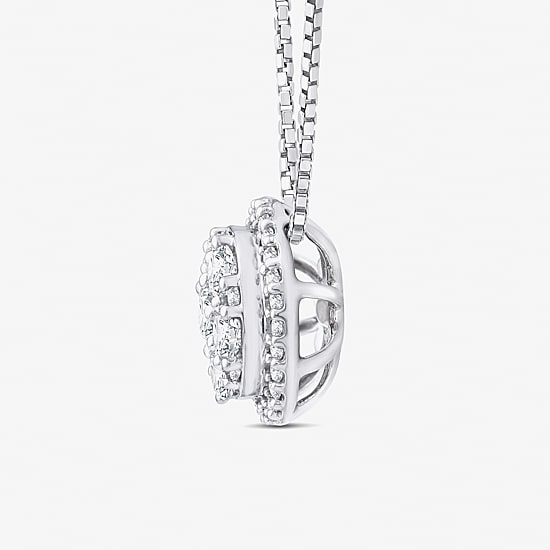 Diamond Blossom (I / I1) Womens 3/4 CT. T.W. Lab Grown White Diamond 10K Gold 18 Inch Pendant Necklace