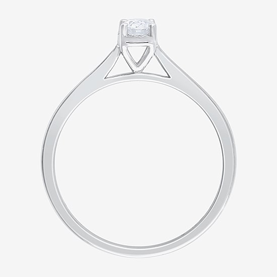 (G / Si2) Womens 1/2 CT. Lab Grown White Diamond 10K Gold Solitaire Engagement Ring