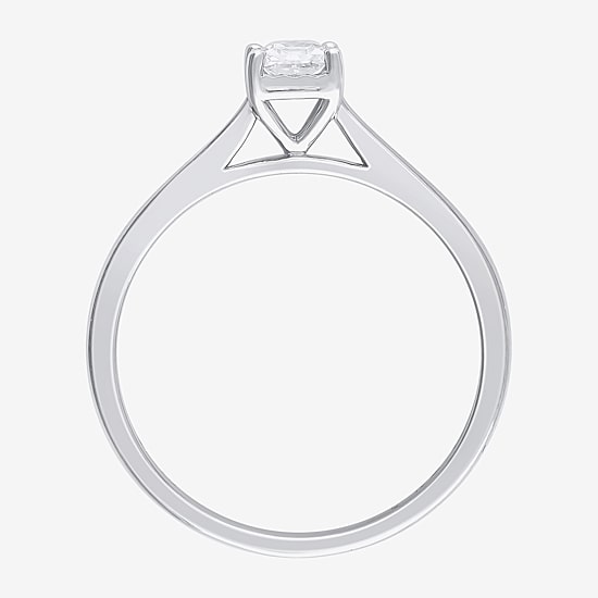 (G / Si2) Womens 1/2 CT. Lab Grown White Diamond 10K Gold Solitaire Engagement Ring