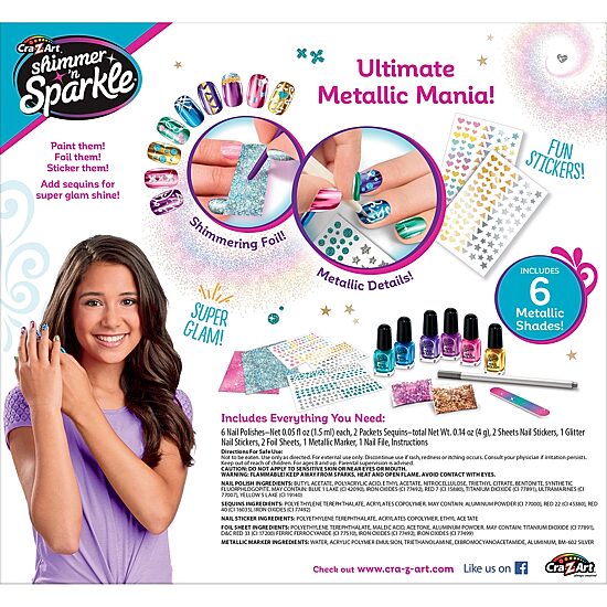 Cra-Z-Art Metallic Rainbow Nail Art Design Kit