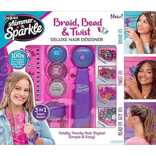 Cra-Z-Art Braid Bead & Twist Deluxe Hair Designer Fashion Kit