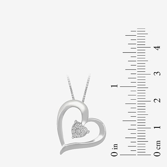 Womens 1/10 CT. T.W. Lab Grown White Diamond Sterling Silver 18 Inch Pendant Necklace