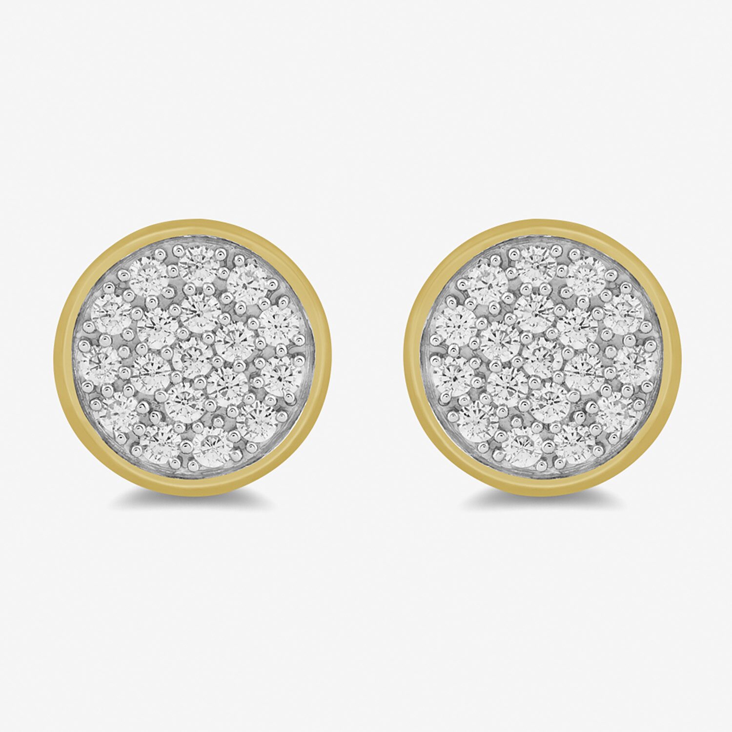 1/4 CT. T.W. Lab Grown White Diamond 14K Gold Over Silver 8.3mm Round Stud Earrings