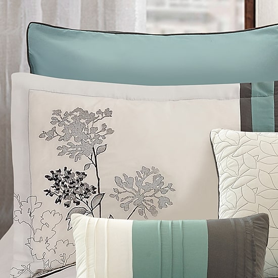 Riverbrook Home Emile 8-pc. Midweight Embroidered Comforter Set
