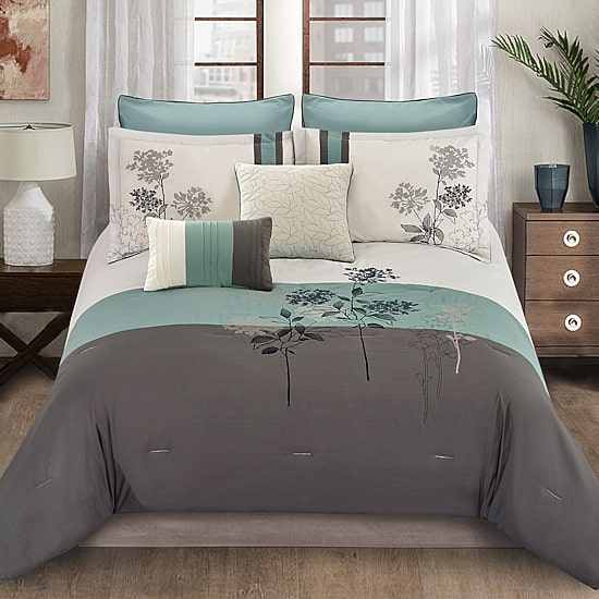 Riverbrook Home Emile 8-pc. Midweight Embroidered Comforter Set