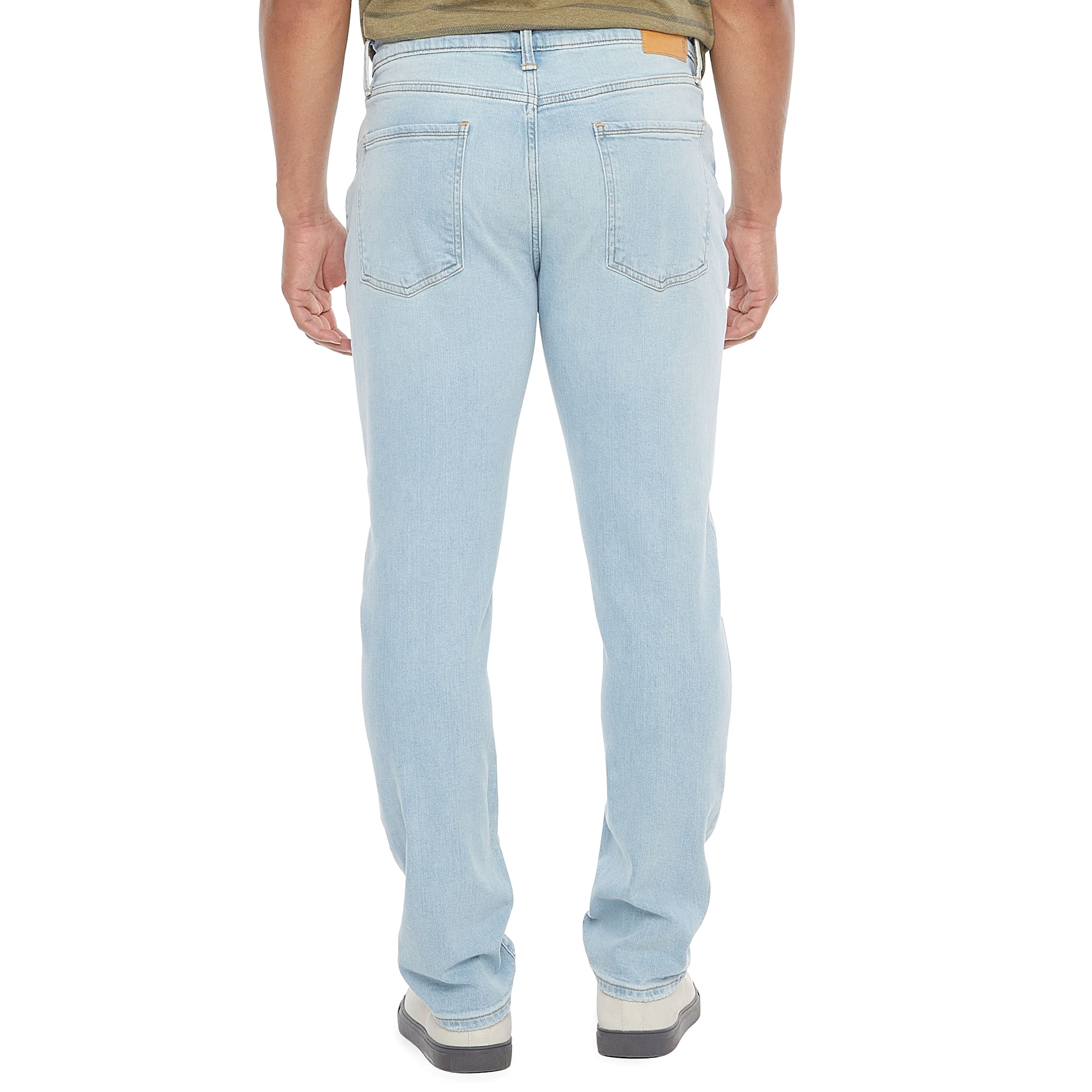 mutual weave Mens Stretch Fabric Tapered Leg Regular Fit Jean