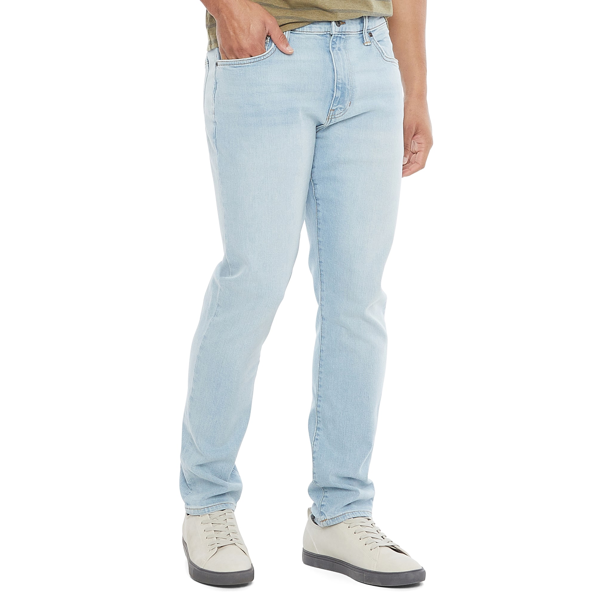 mutual weave Mens Stretch Fabric Tapered Leg Regular Fit Jean