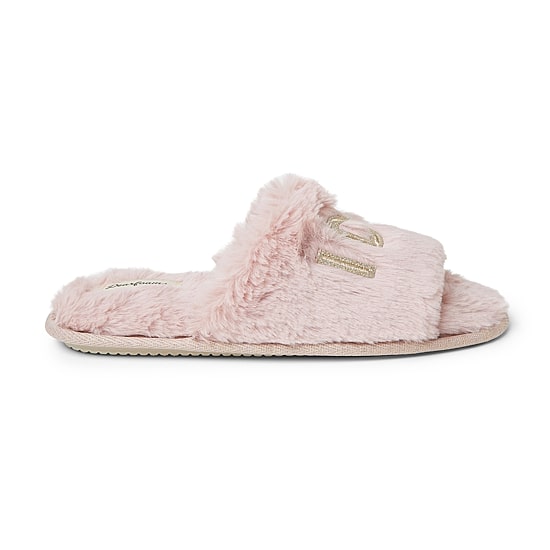 Dearfoams Lane Bridal Womens Memory Foam Slip-On Slippers