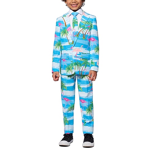 Opposuits Kids' Flamingo Little Boys 3-pc. Suit Set In Blue