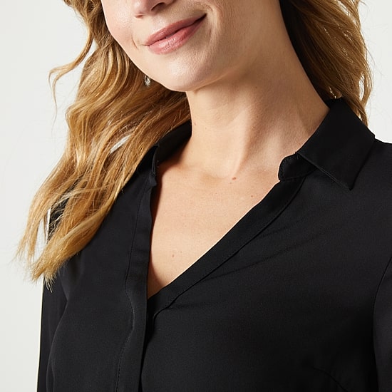 Liz Claiborne Womens Tall Long Sleeve Blouse