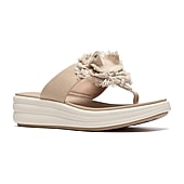 Clarks Womens Drift Rose Wedge Sandals