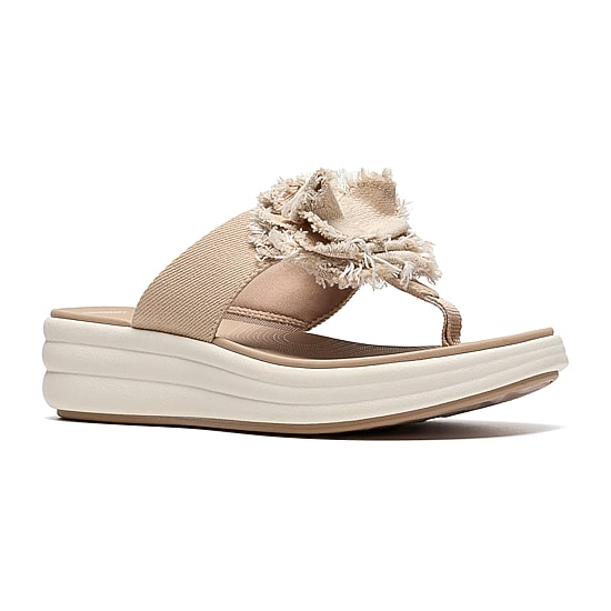 Clarks Womens Drift Rose Wedge Sandals