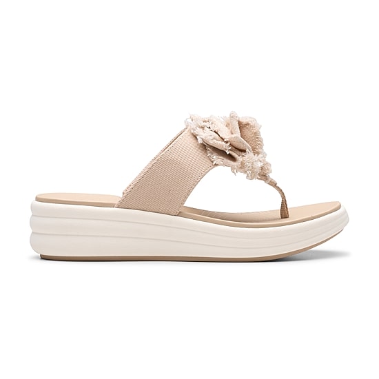 Clarks Womens Drift Rose Wedge Sandals