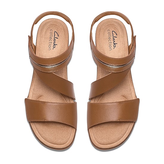Clarks Womens Kacha Wave Wedge Sandals