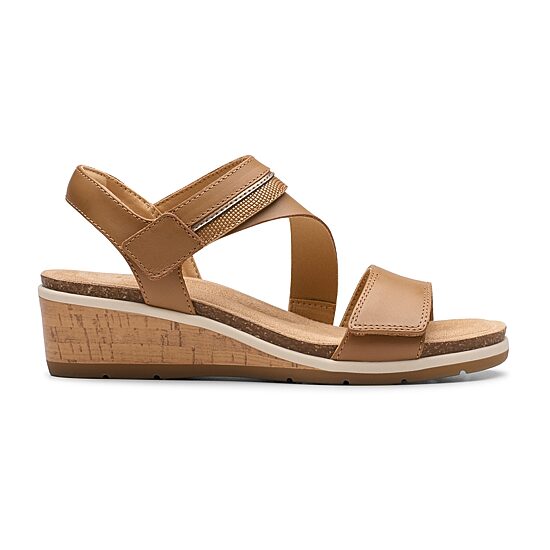 Clarks Womens Kacha Wave Wedge Sandals