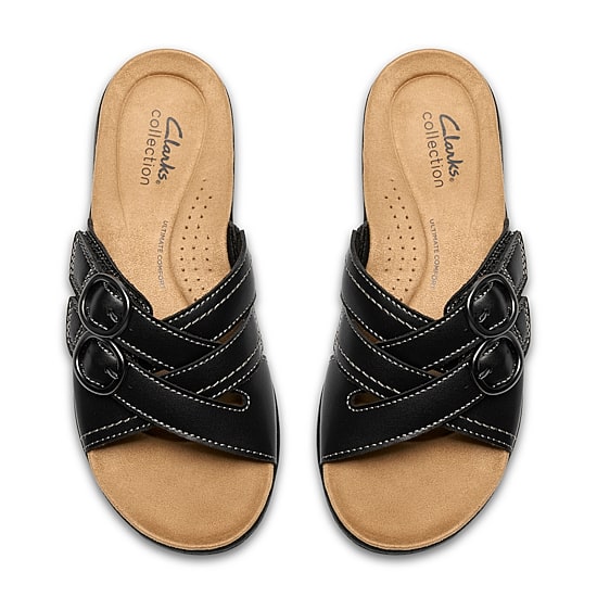 Clarks Womens Laurieann Opal Flat Sandals
