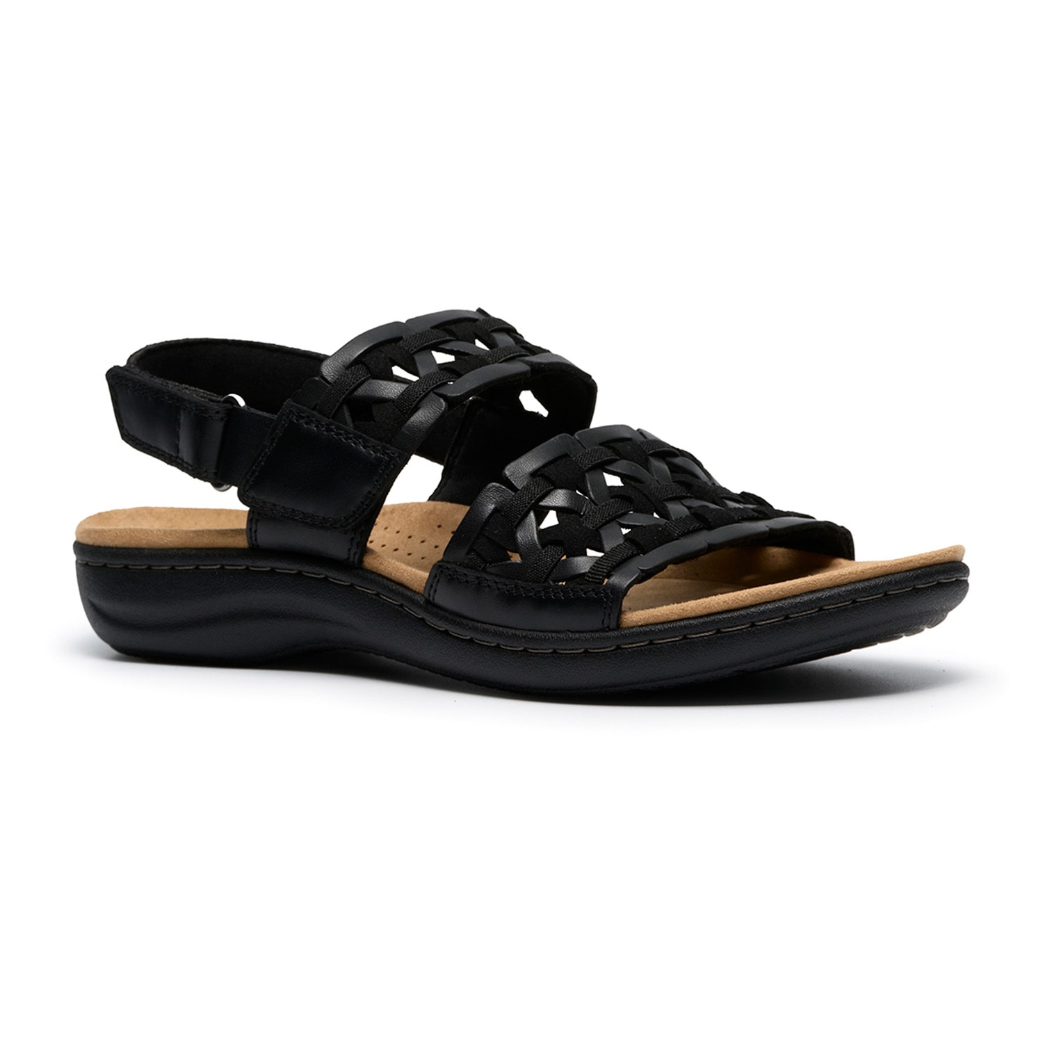 Clarks Womens Laurieann Lily Adjustable Strap Flat Sandals