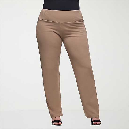 24seven Comfort Apparel Womens Plus Skinny Mid Rise Pant