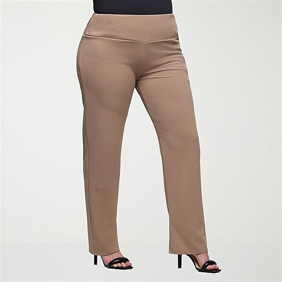 24seven Comfort Apparel Womens Plus Skinny Mid Rise Pant