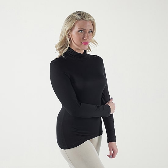 24seven Comfort Apparel Womens Plus Long Sleeve Turtleneck