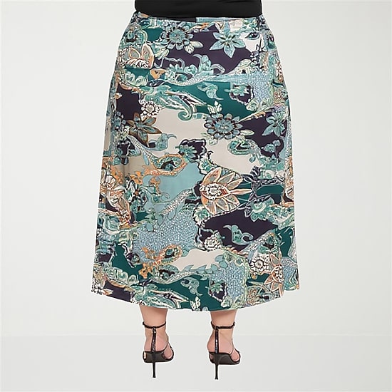 24seven Comfort Apparel Womens Plus Maxi Skirt