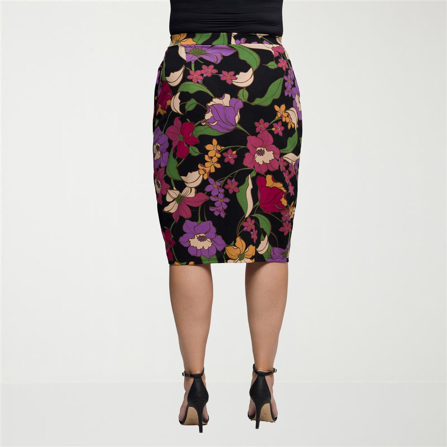 24seven Comfort Apparel Womens Plus Pencil Skirt